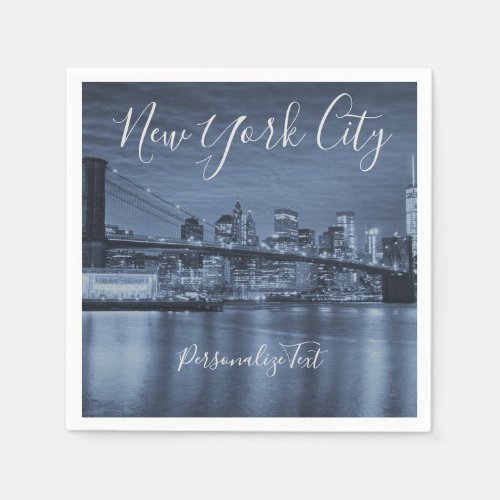 Blue New York City Napkins