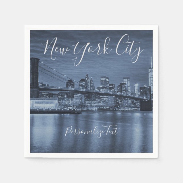 Blue New York City Napkins (Front)
