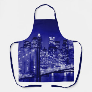 Blue New York City Night Apron