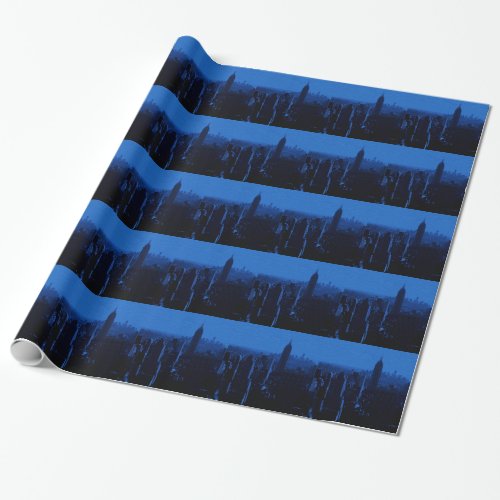 Blue New York City Night Wrapping Paper