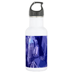 Blue New York Stainless Steel Water Bottle