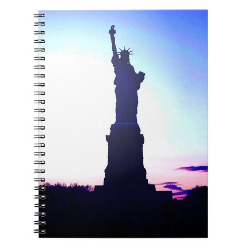 Blue New York Sunset _ Lady Liberty Notebook