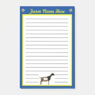 Blue Nigerian Dwarf Dairy Goat & Honey Bee Farm Post-it Notes