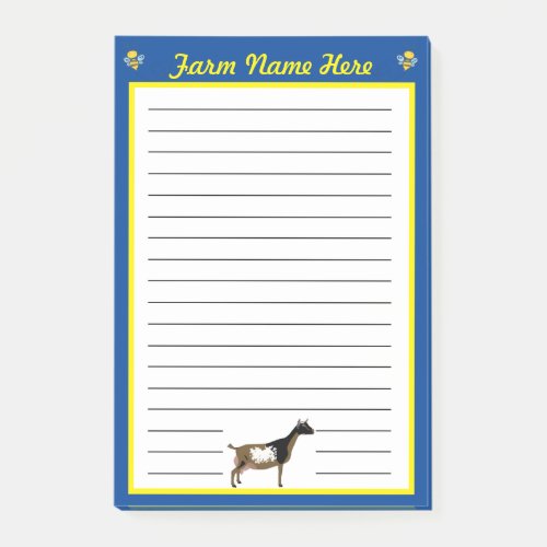 Blue Nigerian Dwarf Dairy Goat  Honey Bee Farm Post_it Notes