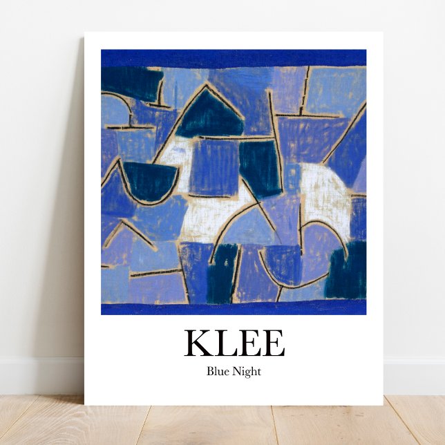 Blue Night by Paul Klee Poster (Klee's masterpiece "Blue Night" on your wall!  Deep color & modern design.)