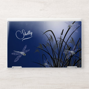 Blue Night Dragonfly HP Laptop Skin