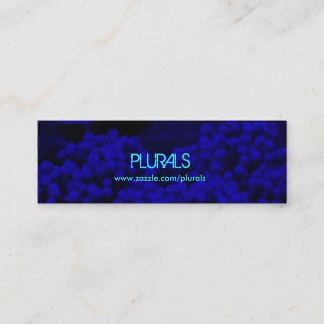 Blue Night Flowers Business cards (Front)