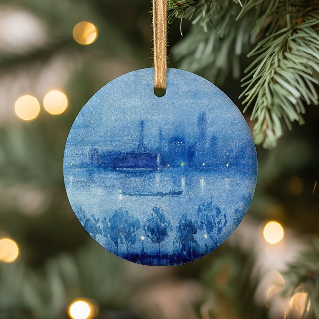 Blue Night, London | Joseph Pennell Ceramic Ornament (Creator Uploaded)