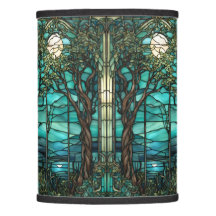 Blue Night Stained Glass Lamp