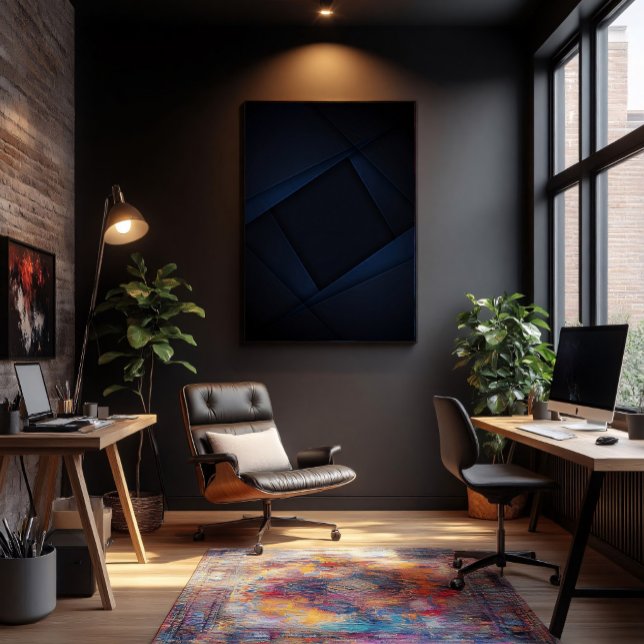 Blue Night Structure Canvas Print (Creator Uploaded)