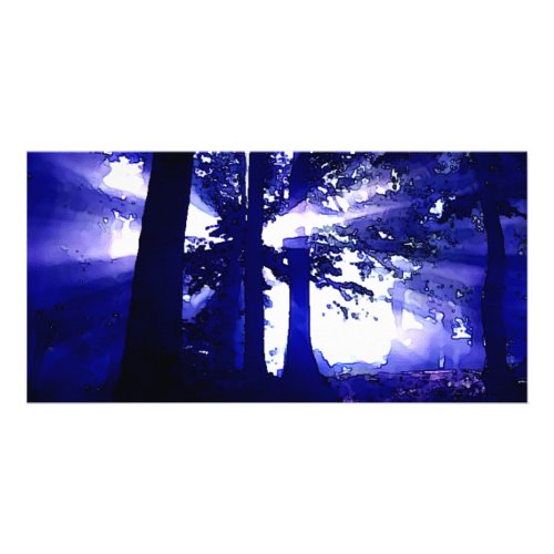 Blue Night Trees Card