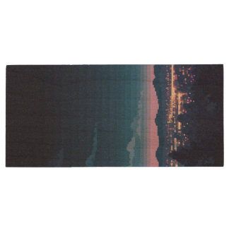 Blue Night USB Wooden Flash Drive