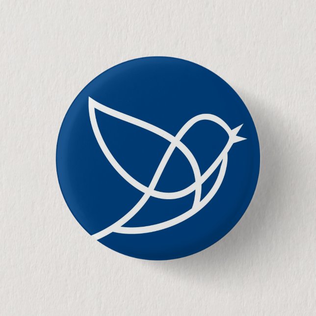 Blue Nightingale Pin (Front)