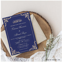 Blue Nikah Gold Islamic Muslim Wedding