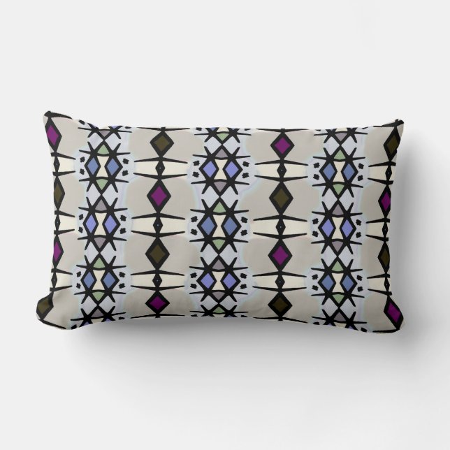 Blue Nile Pattern Lumbar Pillow (Front)