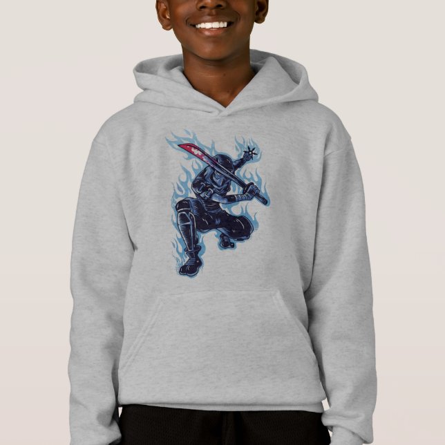 Blue Ninja Hoodie (Front)