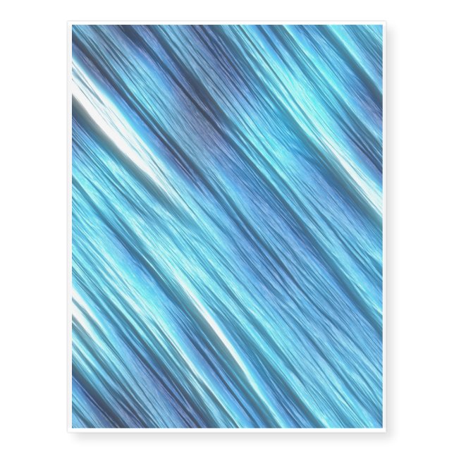 Blue Noise Rain Storm Temporary Tattoos (Front)