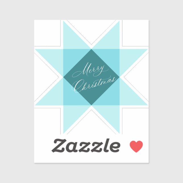 Blue Nordic Star Christmas  Sticker (Sheet)