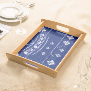 Blue Norwegian Knit, Serving Tray