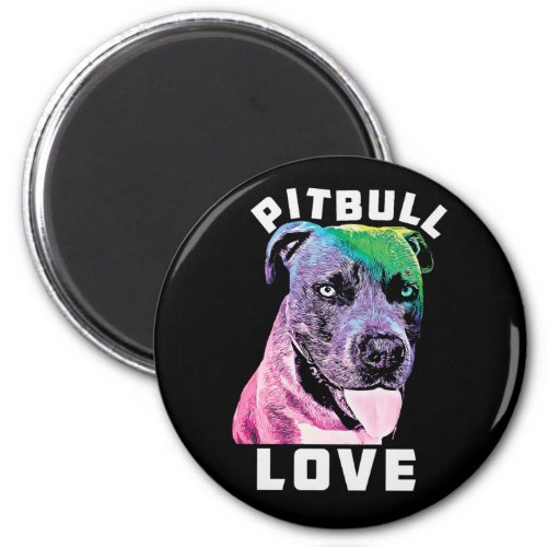 Blue Nose Pitbull Love Pop Art Style Cool Pit Magnet