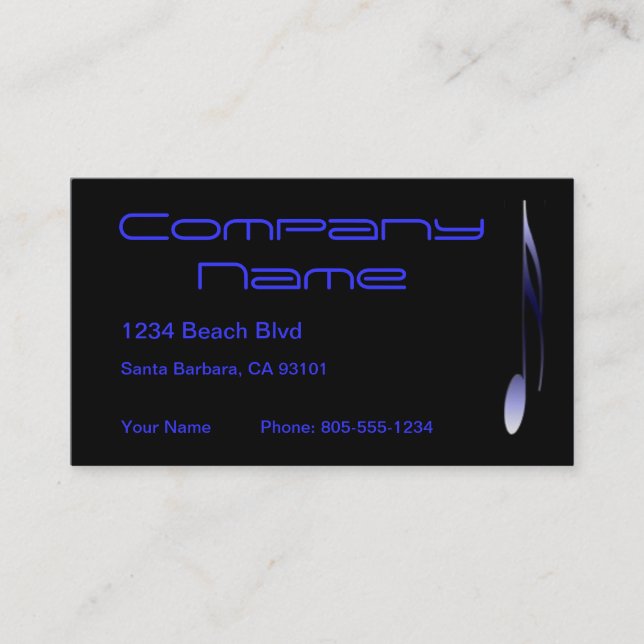 Blue note Business Card (Front)