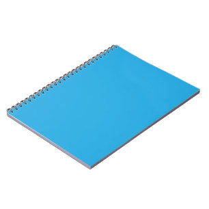 Blue Notebook Bright Minimal Spiral Journal
