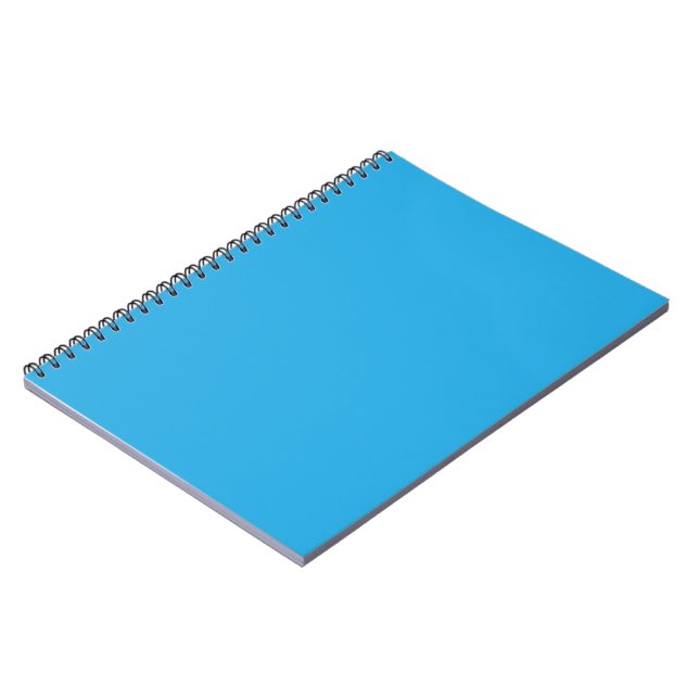 Blue Notebook | Bright Minimal Spiral Journal (Left Side)