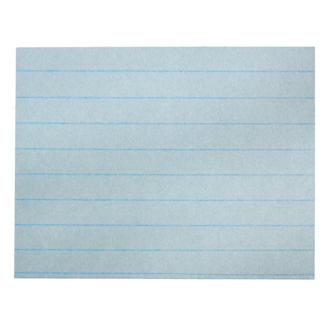 Blue Notebook Paper Notepad (Front)
