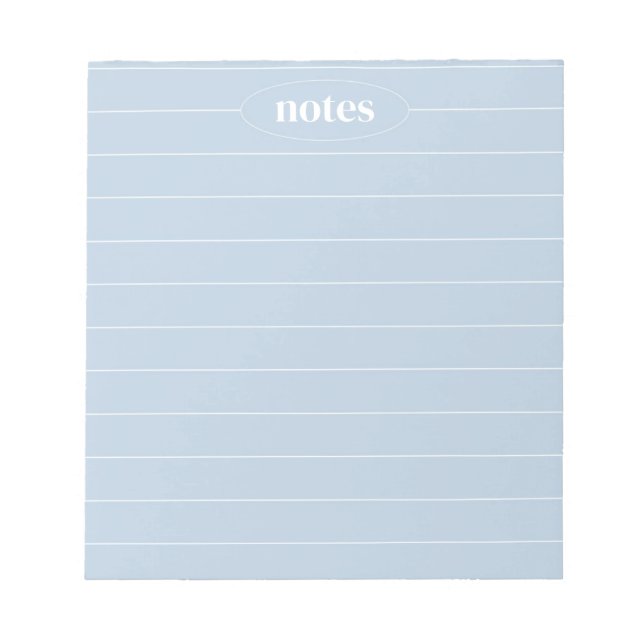 Blue Notes Sleek & Modern Stationery (Front)