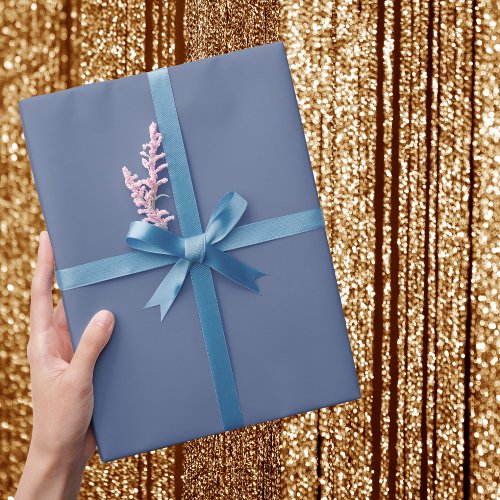 Blue Nova Solid Color Wrapping Paper