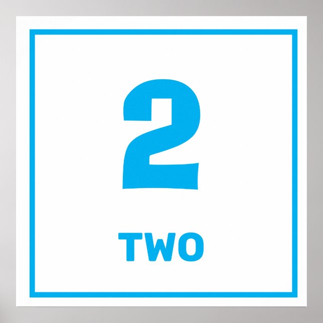 Blue number two Poster (Front)