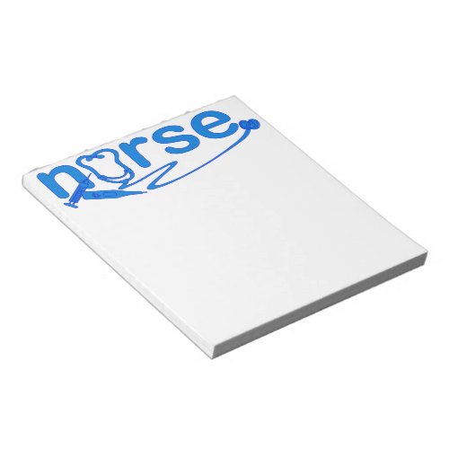 Blue Nurse Appreciation Nursing Symbols Notepad