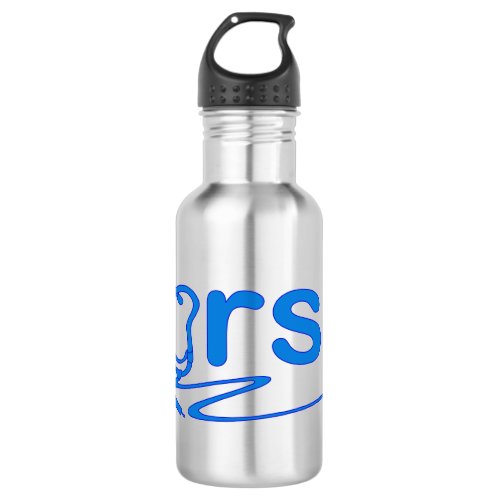 Blue Nurse Appreciation Nursing Symbols Stainless Steel Water Bottle