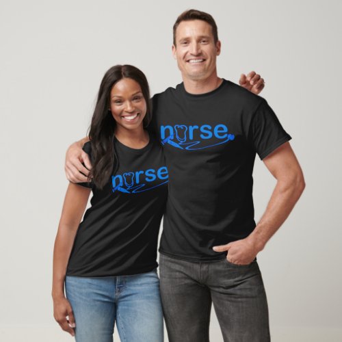 Blue Nurse Appreciation Nursing Symbols T_Shirt