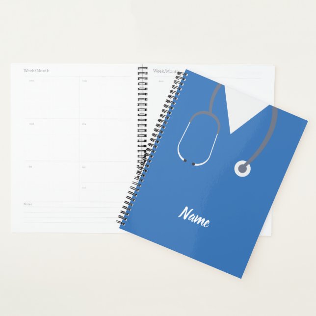 Blue Nurse Doctor shirt and Stethoscope Planner (Display)