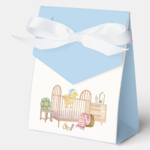 Blue Nursery Toys Little Chicken Baby Shower Favor Boxes