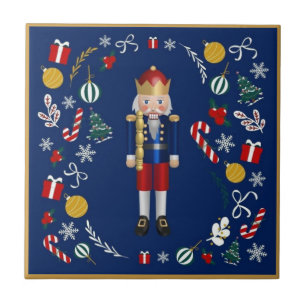 Blue Nutcracker Ceramic Tile