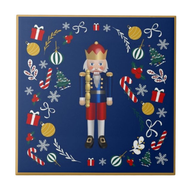 Blue Nutcracker Ceramic Tile (Front)