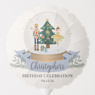 Blue Nutcracker Christmas Birthday Party Balloon