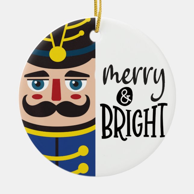 Blue Nutcracker Ornament (Front)