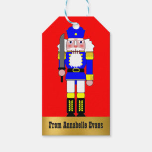 Blue Nutcracker Personalized Gift Tags