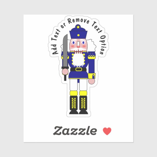 Blue Nutcracker Soldier Christmas Sticker (Sheet)