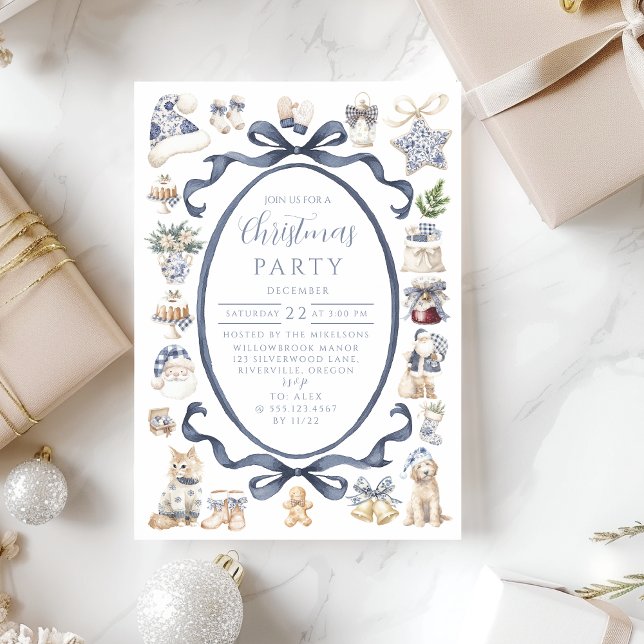 Blue Nutcracker Wonderland Christmas Invitation (Creator Uploaded)