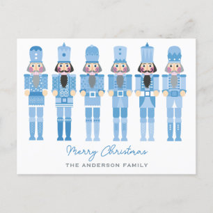 BLUE NUTCRACKERS CHRISTMAS  POSTCARD