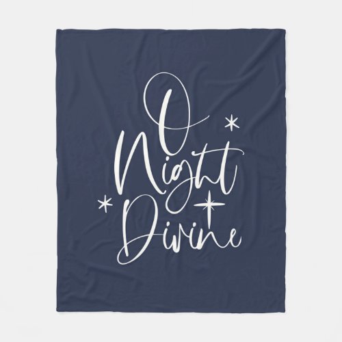 Blue O Night Divine Christmas Throw Blanket