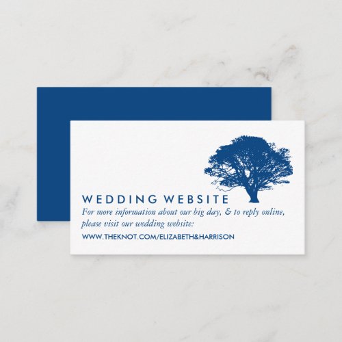 Blue Oak Tree Rustic  Minimalistic Website Enclosure Card