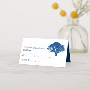 Blue Oak Tree, Rustic & Minimalistic Wedding Place Card