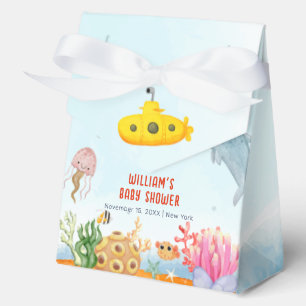 Blue Ocean Animal Nautical Marine Baby Shower  Favor Boxes