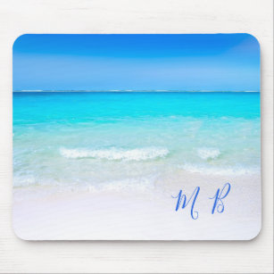 Blue Ocean Aqua Sea Sky Vacation Vibe Mouse Pad