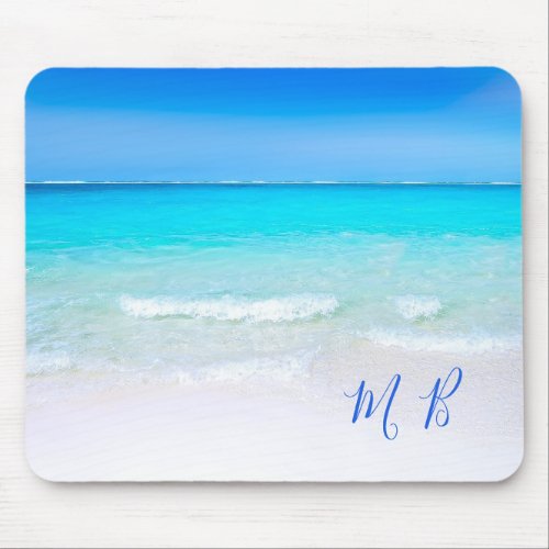  Blue Ocean Aqua Sea Sky Vacation Vibe Mouse Pad
